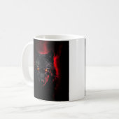 Fenrir - Schwarzer Wolf mit roten Augen Kaffeetasse (Vorderseite Links)
