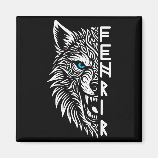 Fenrir Wikingerwolf von Odin Nordisch Wikinger Kel Magnet (Vorne)