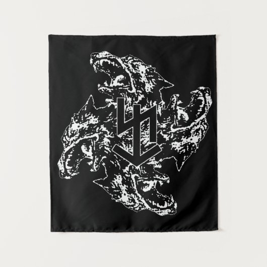 Fenrir Wolf Banner Wandteppich (Vorderseite)