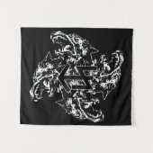 Fenrir Wolf Banner Wandteppich (Vorderseite (Horizontal))