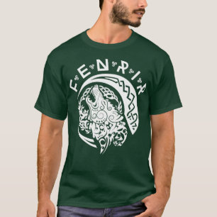 Fenriswolf Fenrir White Wikinger Vikings T-Shirt