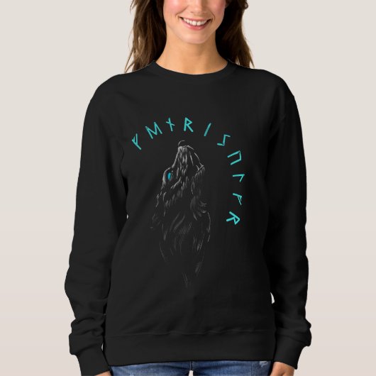 Fenriswolf Nordic Viking Warrior Ragnarök Sweatshirt (Vorderseite)