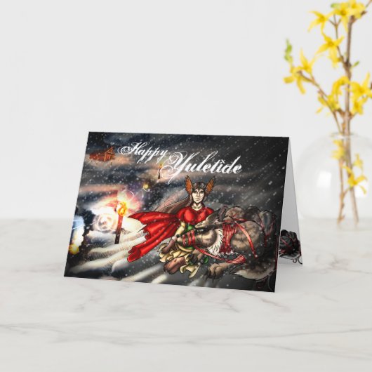 Fensalir's Door: Yuletide Kindness Karte (Gelbe Blume)