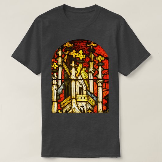 Fenster 3 aus festgestelltem Glas T-Shirt (Design vorne)