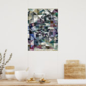 Fenster "Abstrakte Malerei" mit Verzögerung 3 Poster (Küche)