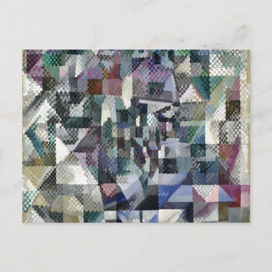 Fenster "Abstrakte Malerei" mit Verzögerung 3 Postkarte (Vorderseite)