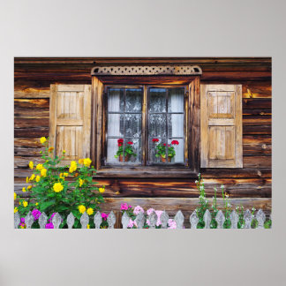 Fenster "Alte Hütte" Poster