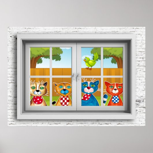 Fenster-Ansicht-Poster Poster (Vorne)