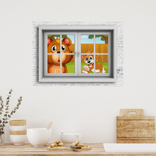 Fenster-Ansicht-Poster Poster (Küche)