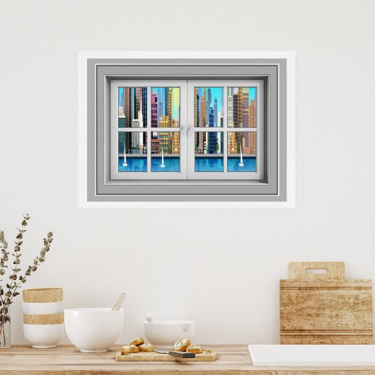 Fenster-Ansicht-Poster Poster (Küche)