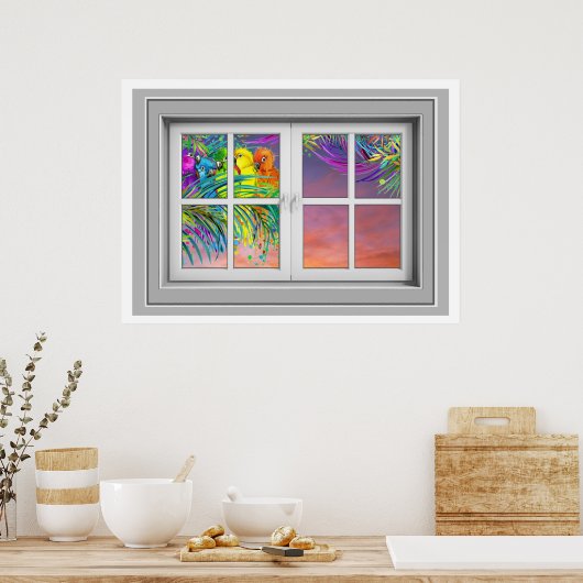 Fenster-Ansicht-Poster Poster (Küche)