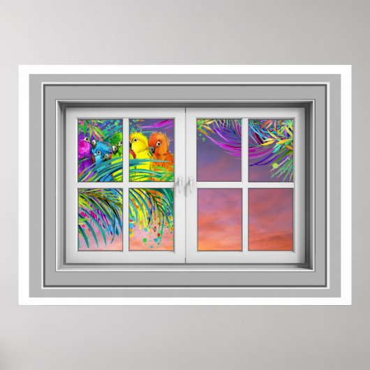 Fenster-Ansicht-Poster Poster (Vorne)