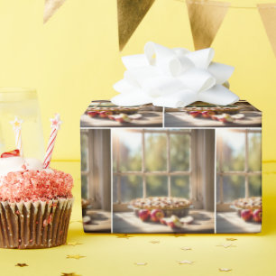 Fenster "Apfelkuchen nach Bauernhof" Geschenkpapier