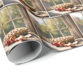 Fenster "Apfelkuchen nach Bauernhof" Geschenkpapier (Rolleneckpunkt)
