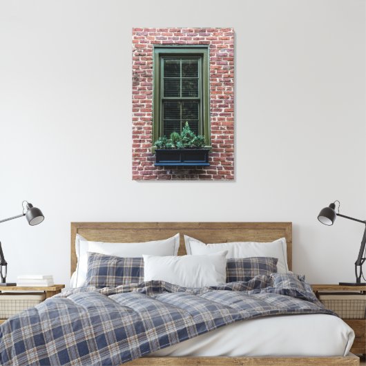 Fenster auf Brick Leinwanddruck (Insitu (Schlafzimmer))