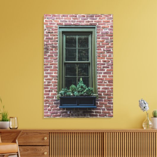 Fenster auf Brick Leinwanddruck (Insitu (Wohnzimmer))
