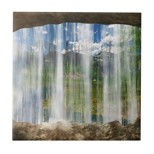 Fenster auf der CWM-Dekorationstafel / Trivet Fliese (Vorderseite)