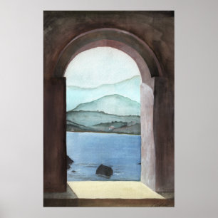 Fenster auf Kreta Poster