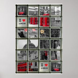 Fenster auf London-Anblick Poster