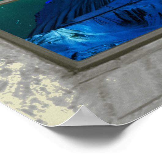 Fenster "Aurora Borealis Northern Lights Imitats" Poster (Ecke)