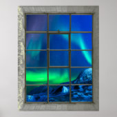 Fenster "Aurora Borealis Northern Lights Imitats" Poster (Vorne)