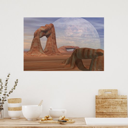 Fenster aus einer fernen Welt (36"x 24") Poster (Küche)