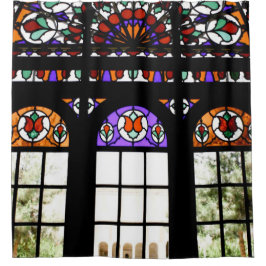 Fenster aus festem Glas Duschvorhang