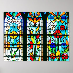 Fenster aus festem Glas Poster