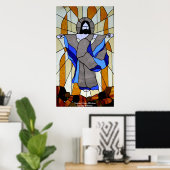 Fenster aus festem Glas Poster (Heimbüro)