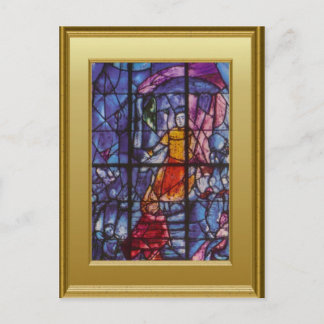Fenster aus festem Glas Postkarte