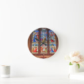 Fenster aus festem Glas Runde Wanduhr (Zuhause)