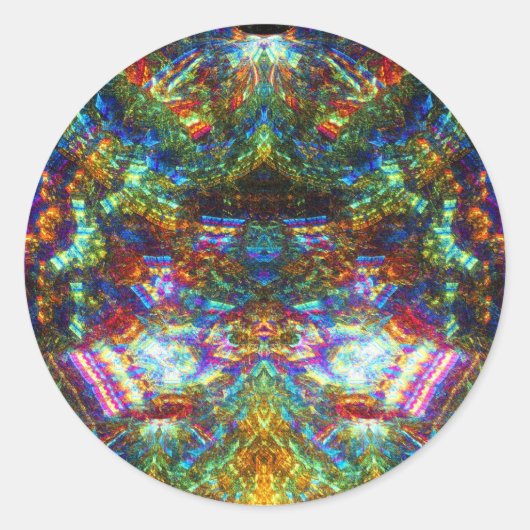 Fenster aus festem Glas Runder Aufkleber (Vorderseite)