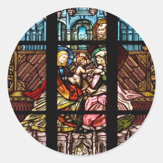 Fenster aus festem Glas Runder Aufkleber (Vorderseite)