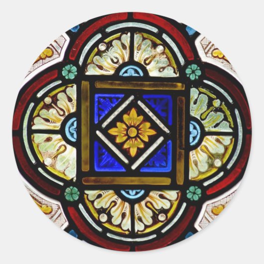 Fenster aus festem Glas Runder Aufkleber (Vorderseite)