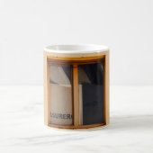 FENSTER AUS GERAHMTEM HOLZ KAFFEETASSE (Mittel)
