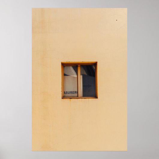 FENSTER AUS GERAHMTEM HOLZ POSTER (Vorne)
