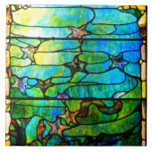 Fenster aus gestanztem Glas mit Blick auf das Sees Fliese (Vorderseite)