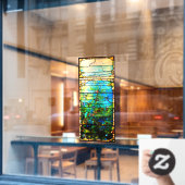 Fenster aus gestanztem Glas sieht aus Seestern Fensteraufkleber (Café-Fenster)