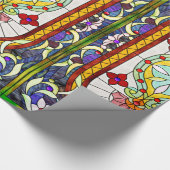 Fenster aus Glas im Jugendstil Geschenkpapier (Ecke)