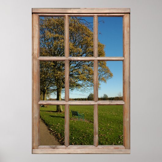 Fenster "Autumn Park View" (Park anzeigen) Poster (Vorne)