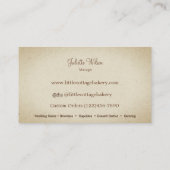 Fenster "Bäckerei" Visitenkarte (Rückseite)