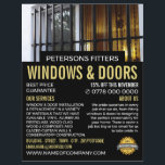 Fenster & Bars, Fenster & Türen Fitter Company Flyer<br><div class="desc">Flyer für die Werbung von Window & Bars,  Window & Door Fitter Company durch den Business Card Store.</div>
