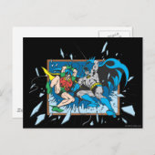 Fenster Batman & Robin Shatter Postkarte (Vorne/Hinten)