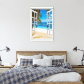 Fenster "Beach Ocean View Imitate" Leinwanddruck (Insitu (Schlafzimmer))