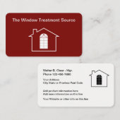 Fenster-Behandlungs-Dienstleistungen Visitenkarte (Vorne/Hinten)