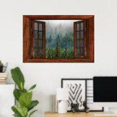 Fenster "Benutzerdefiniertes Fake-Imitat" Poster (Heimbüro)