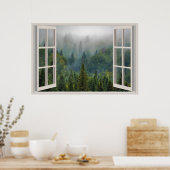 Fenster "Benutzerdefiniertes Fake-Imitat" Poster (Küche)