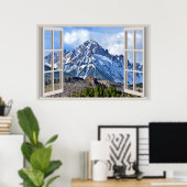 Fenster "Benutzerdefiniertes Fake-Imitat" Poster (Heimbüro)