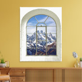 Fenster "Berge" Leinwanddruck (Insitu (Wohnzimmer))