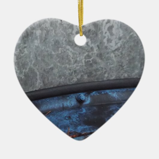 Fenster "Blauer Lkw" Keramik Ornament (Vorne)